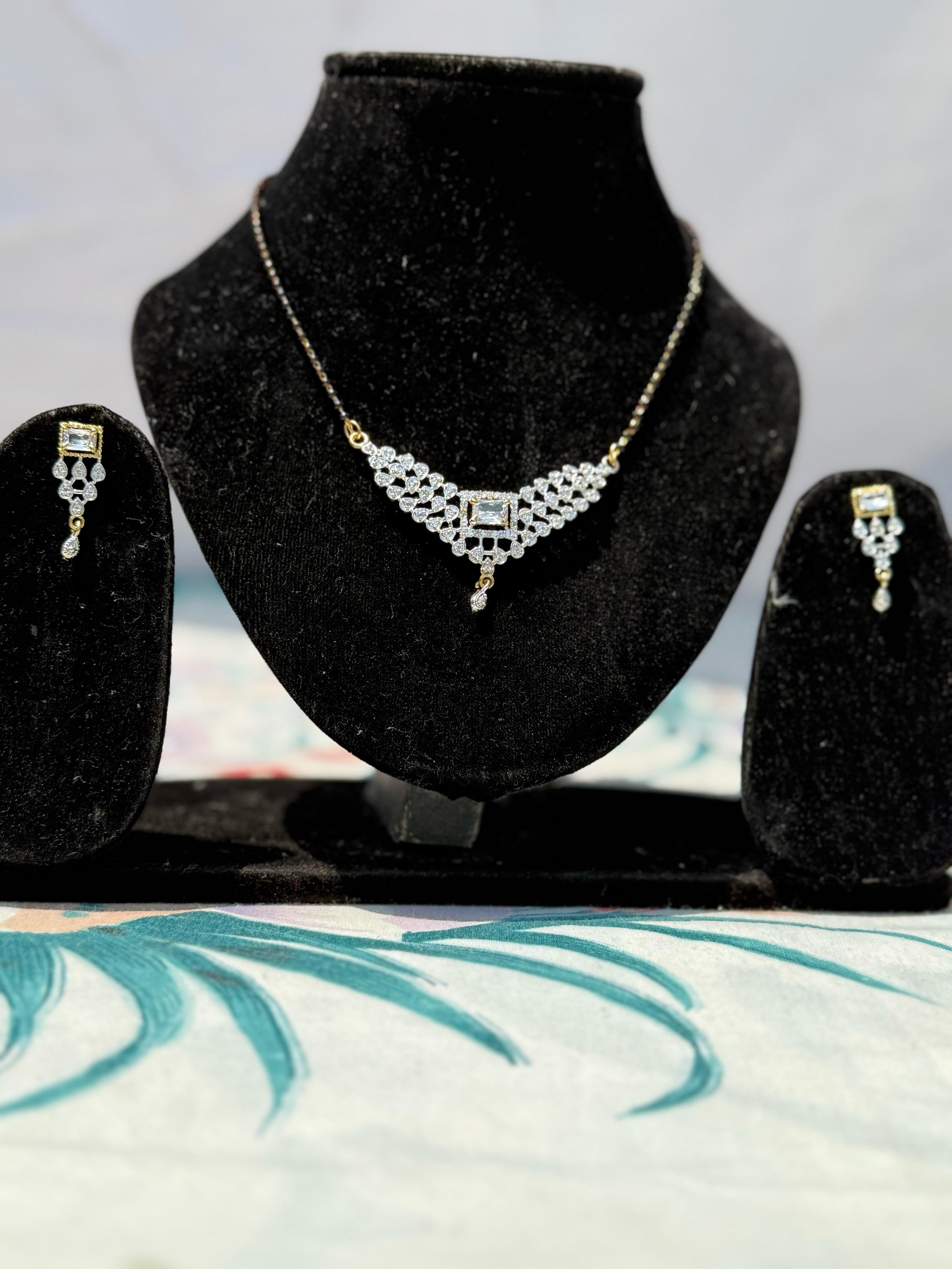 Luxury Diamond Necklace and Earrings - Exquisite Jewelry Set