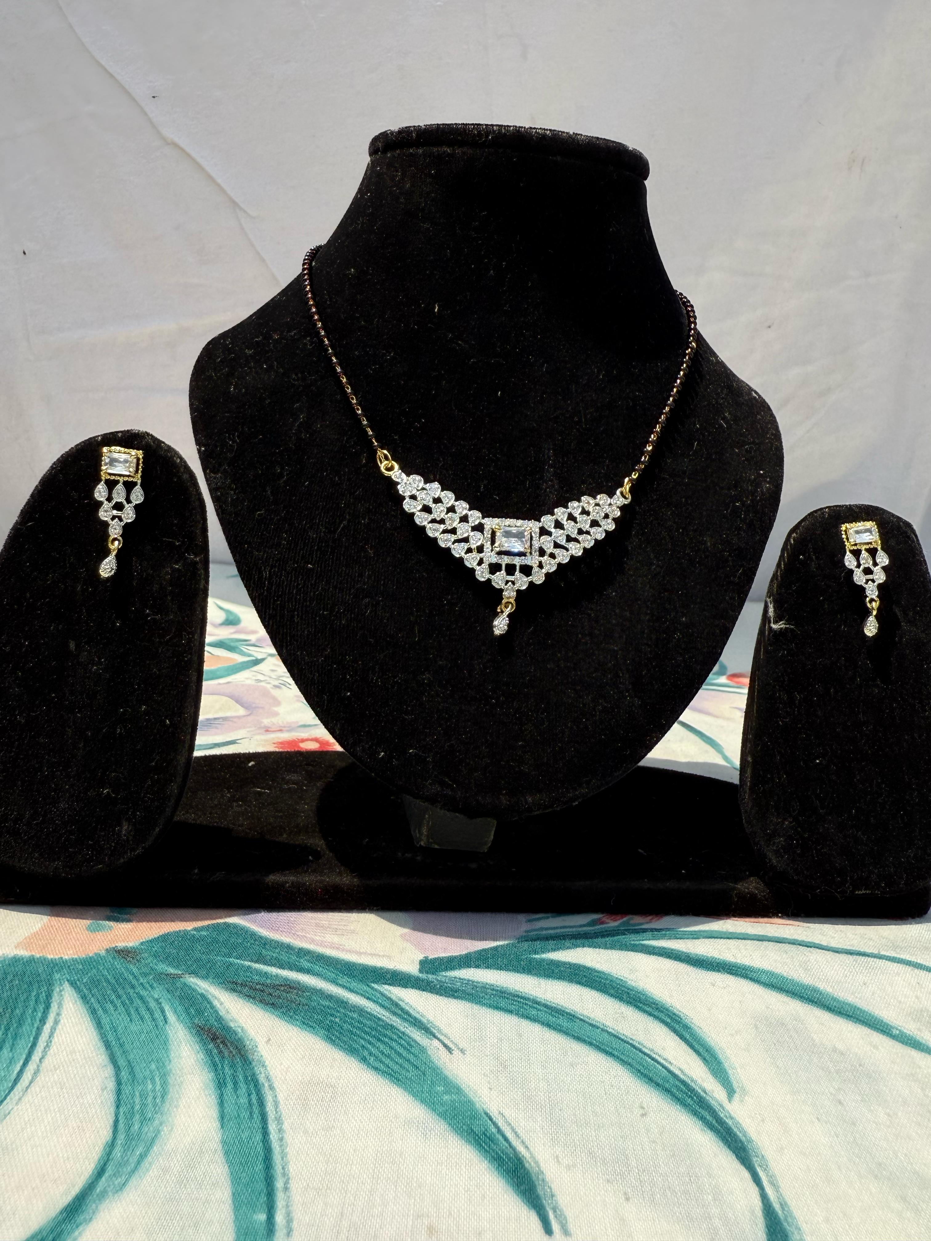 Luxury Diamond Necklace and Earrings - Exquisite Jewelry Set