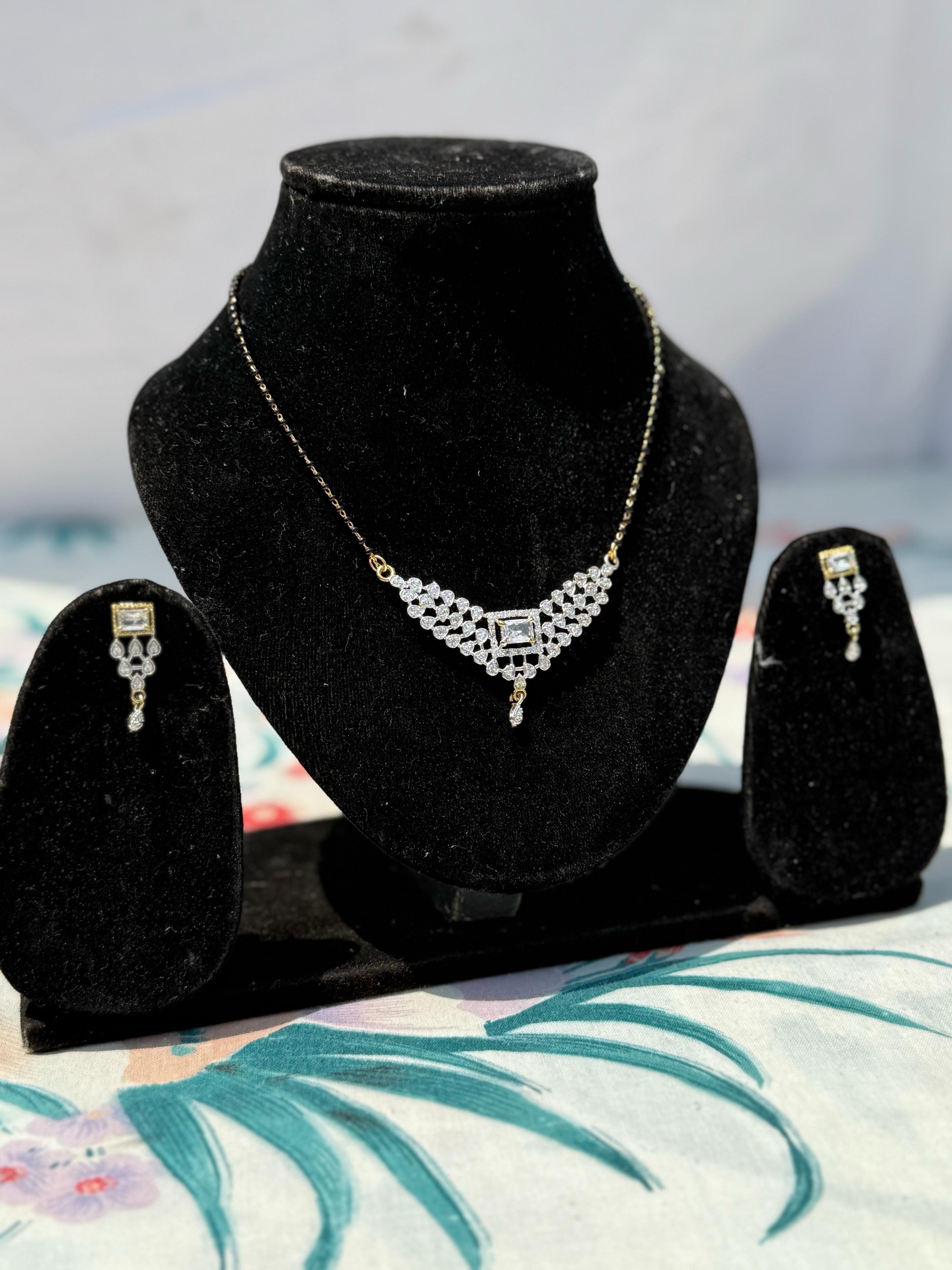 Luxury Diamond Necklace and Earrings - Exquisite Jewelry Set